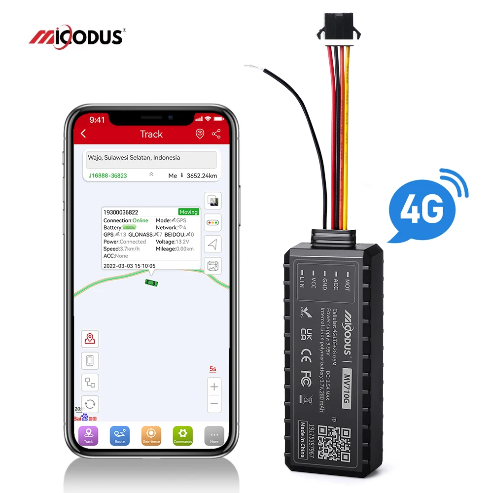 MiCODUS Tracking System MV710G 4G Vehicle Car Gps Device Mini Reasonable Price Professional Wholesale Gps Tracker For Motorcycle