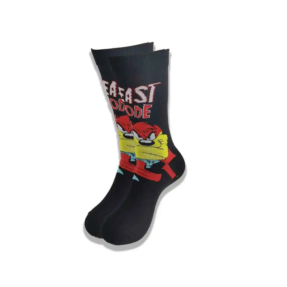 Funny Anime movie character cartoon Socks and tie-dye Novelty Creative Hip hop  skateboard men socks