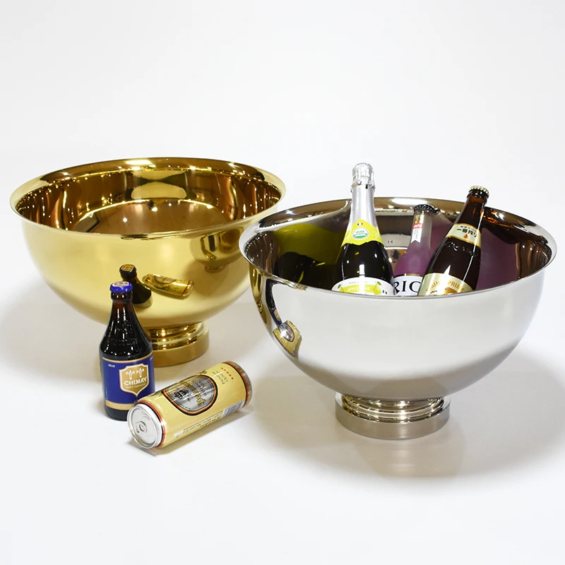 High-capacity 12L ice bucket stainless steel champagne wine ice bucket for luxury
