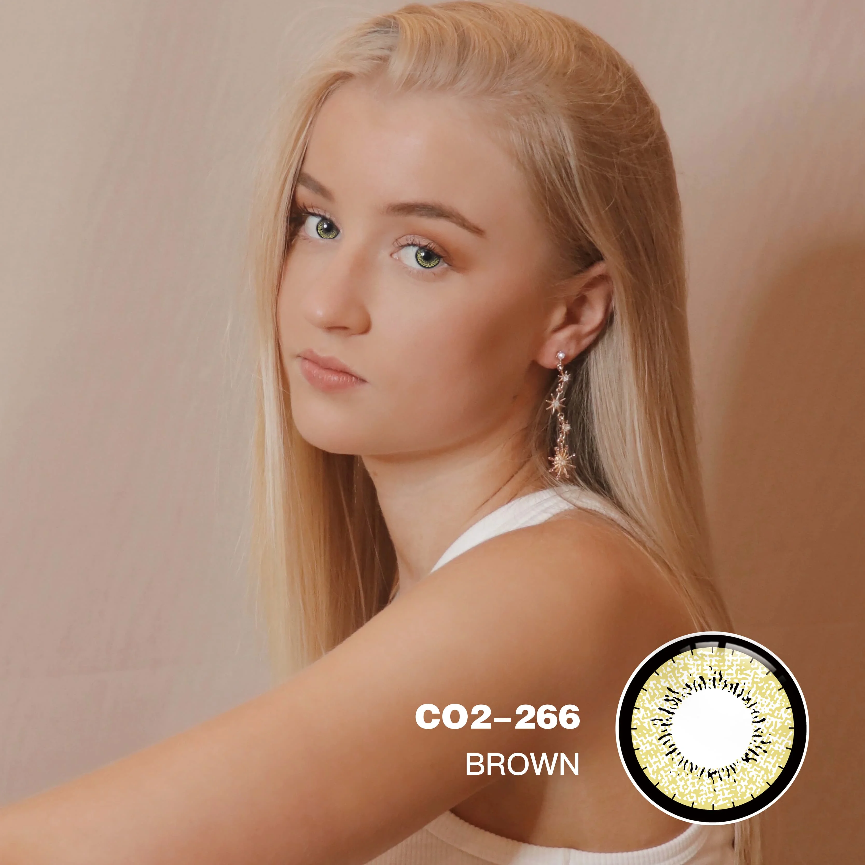 CO2-266 Brown Color Lens Hot Selling Color Contact Lens Wholesale Price Monthly Contact New Arrival