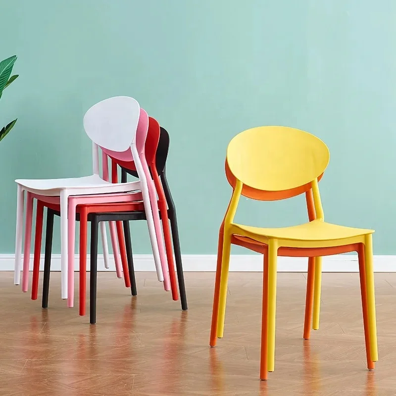 Economic Restaurant Furniture Armless Plastic Net Backrest Design Plastic PP Dining Chair