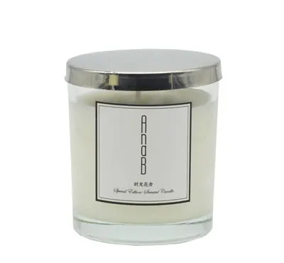 Custom Simple Style Glass Jar Soy Wax Aroma Soya Perfumed Organic Wedding Candles With Aromatherapy