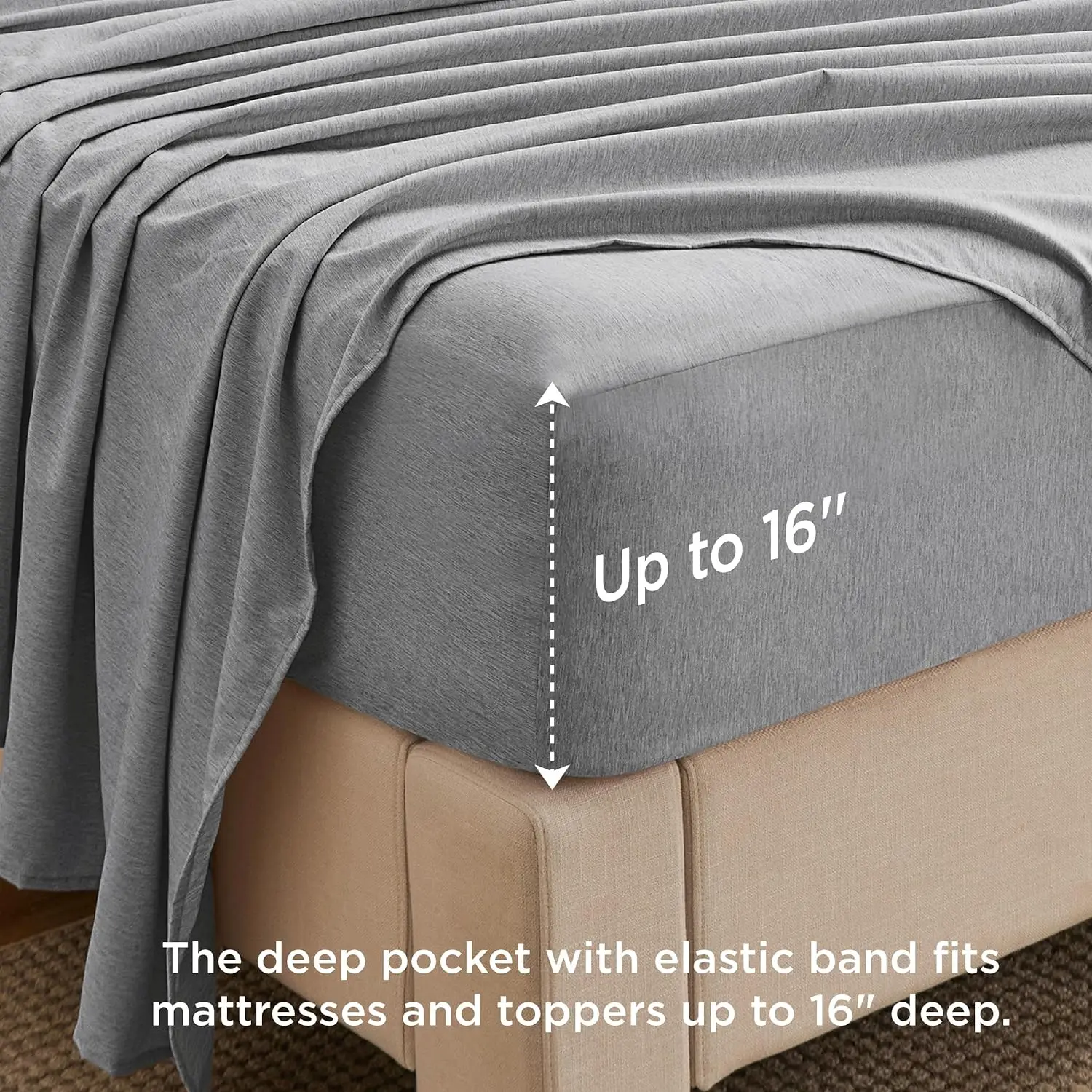 Soft Cationic Dyed Bed Sheets Luxury Bedding Sheet Set and Pillowcases Breathable Sheet Set with Deep Pocket