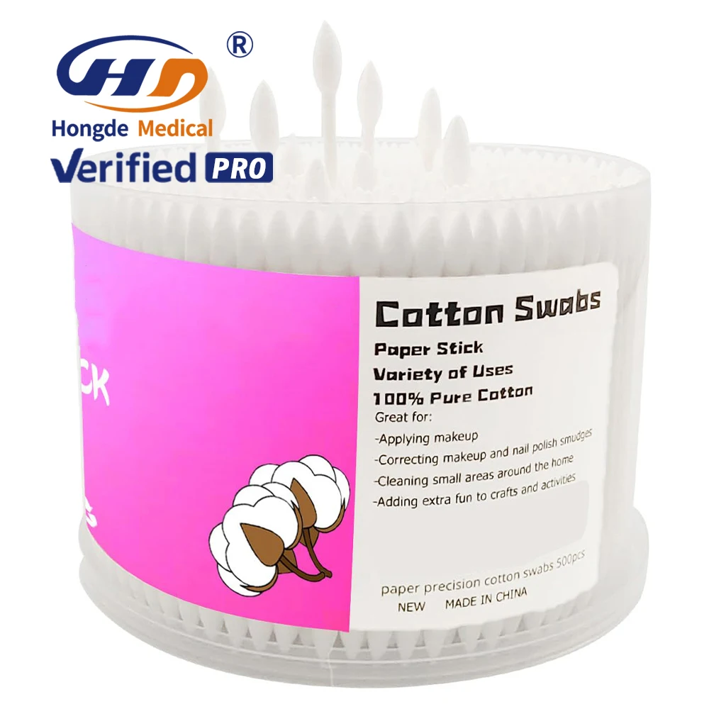 HD CBD-55 Wholesale Qtips For Ear Cleaning Swabs Ce Iso Bamboo Buds Cotton Swab