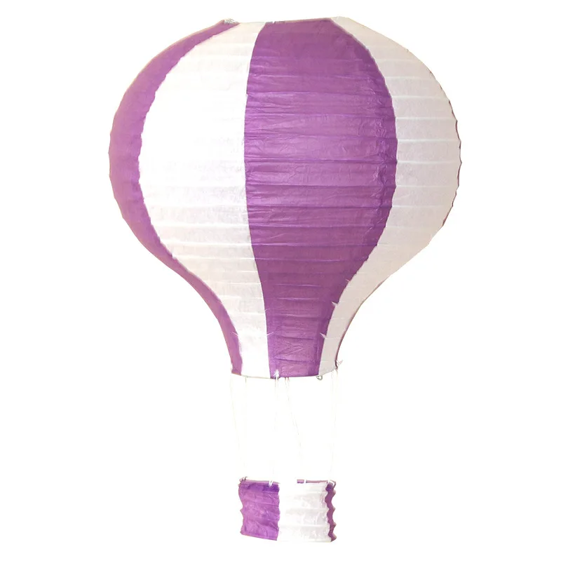 Palmy Reusable Hanging Paper Lanterns Rainbow Hot Air Balloon Paper Lantern for Kids Birthday Wedding Party Supplies