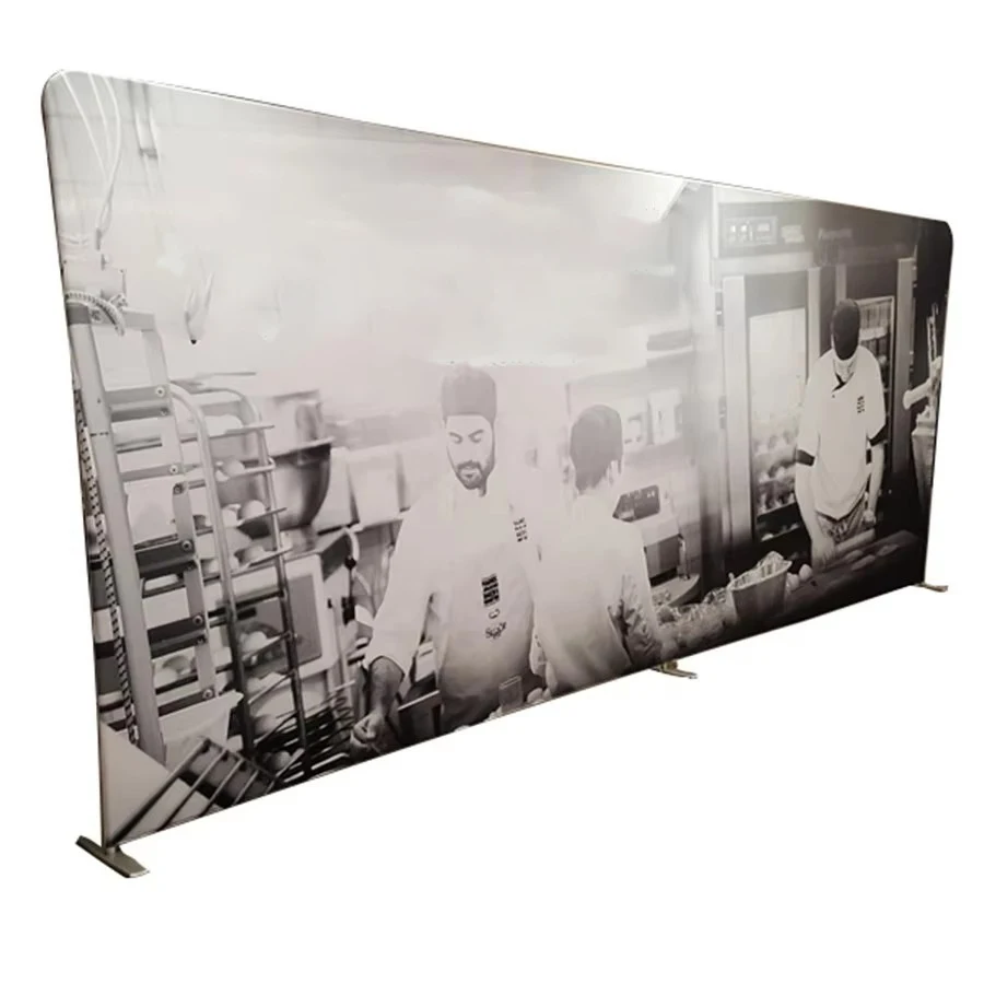 20 ft stretch sleeve  Exhibition Portable Aluminum Alloy Frame Tension Fabric Display  with Big feet Base