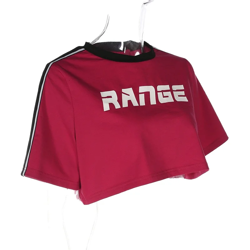 Hip Hop Dancer Short T Shirt Sexy Night Club Wear Jazz Dance Short Sleeve Ladies Sport Tops