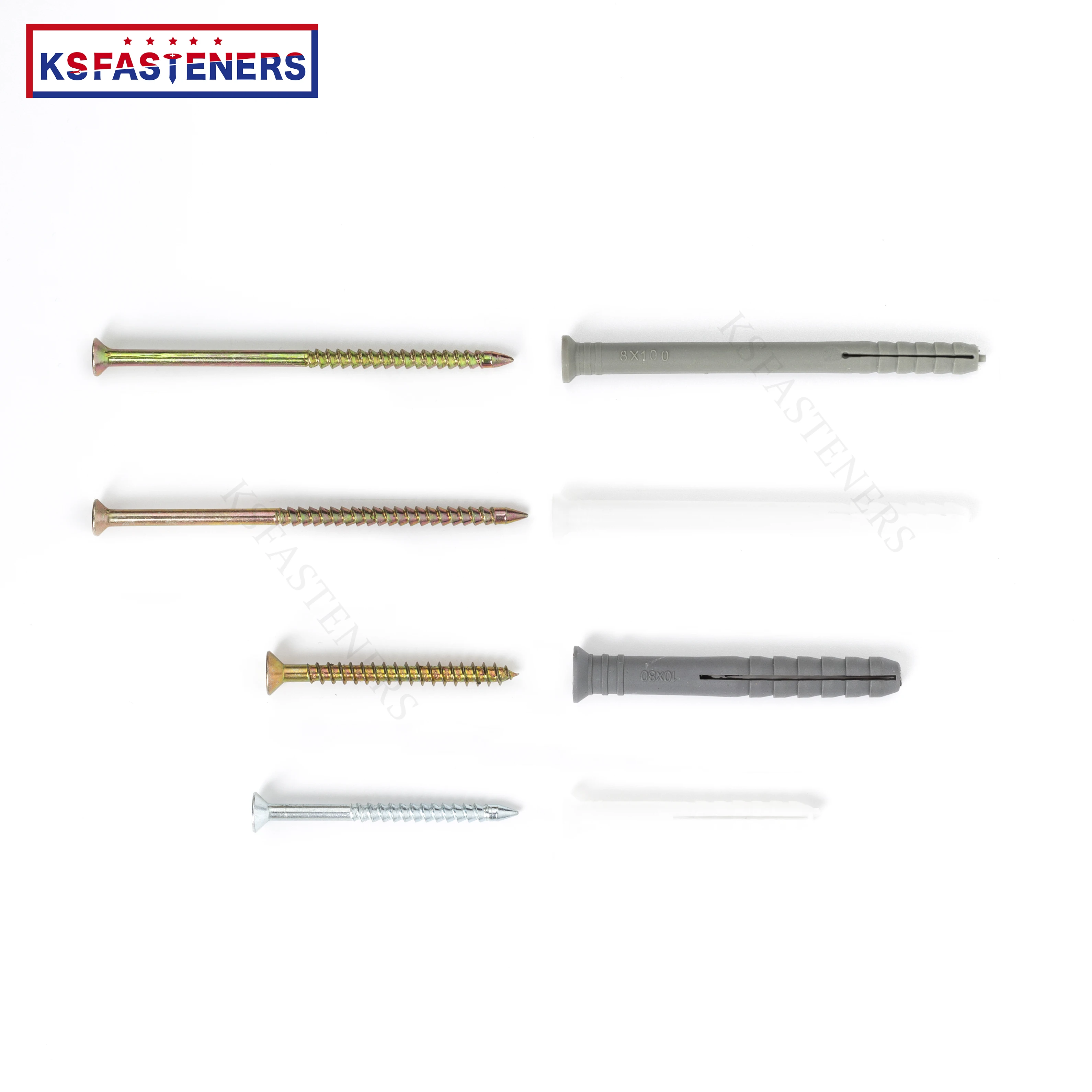 Direct Sale Professional Multi-Size And Color Hammer Screw Anchor Wall Plug For Nail