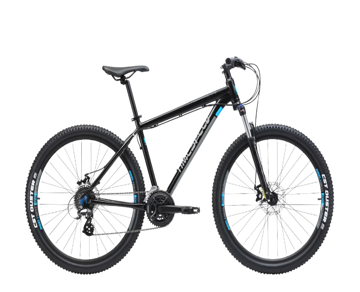 27.5 inch alloy mountain bike 24-speed gear Suntour XCT 100mm travel suspension fork