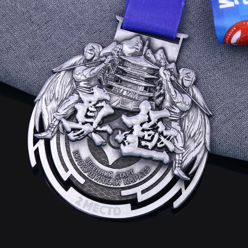 China medal maker customize zinc alloy gold medallion metal judo golden medals