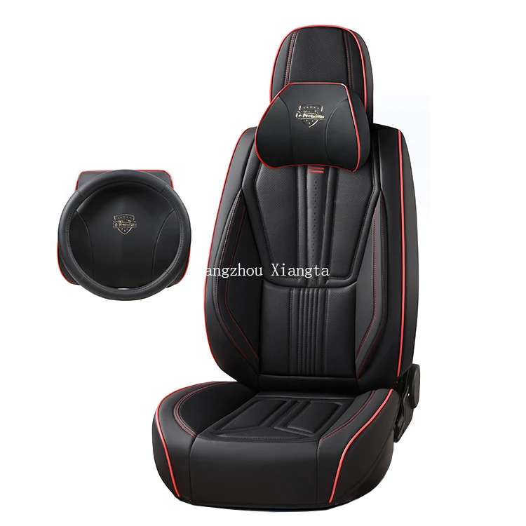Pu Leather 5d Universal Car Seat Cushion Car Interior Accessories Waterproof Full Set Car Seat Cover For Five Seats