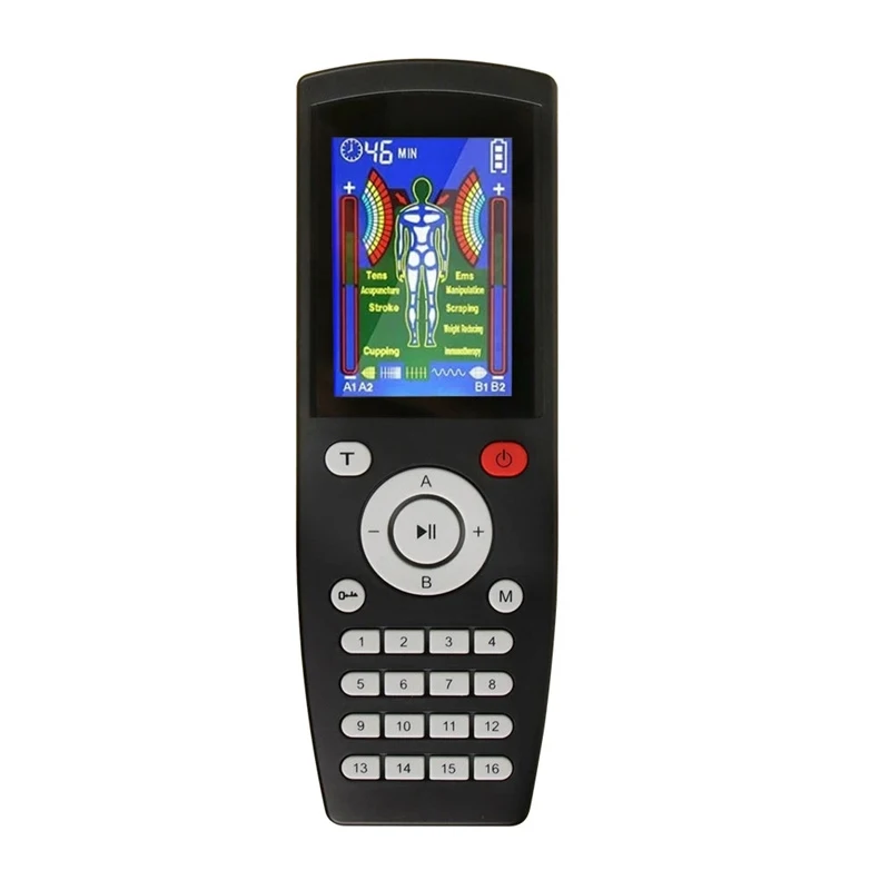 16 Modes TENS Therapy Massager 4 Output Electric EMS Nerve Muscle Stimulator