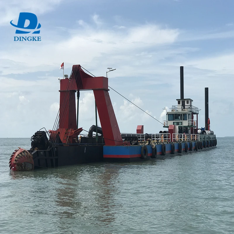 DINGKE  10inch river dredging used cutter sand suction dredger for sale