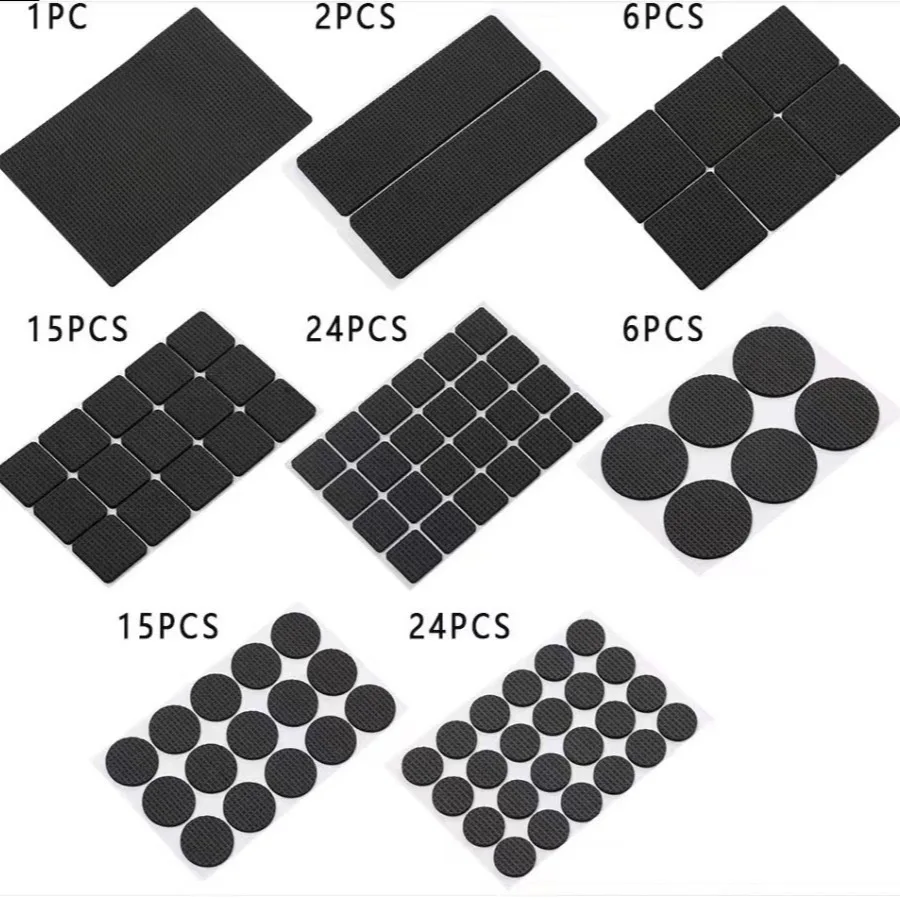 Round eva footpad table and chair furniture non slip pad grid pattern eva foam pad self adhesive silicone rubber foam pad
