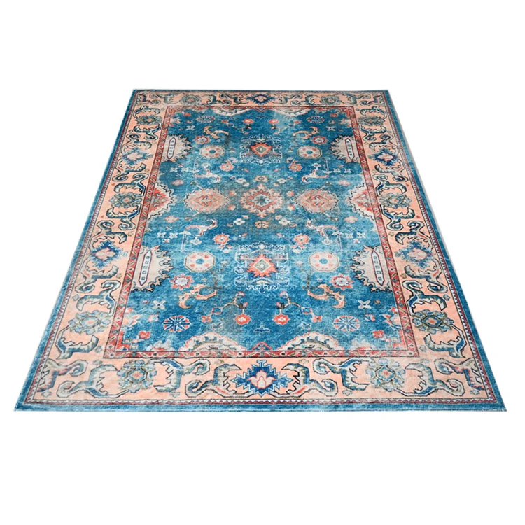 Wholesale Home Decor Living Room Rug Carpet Print Persian Design Rabbit Fur Carpet Bedroom Luxury Hotel and Rug Modern Persian