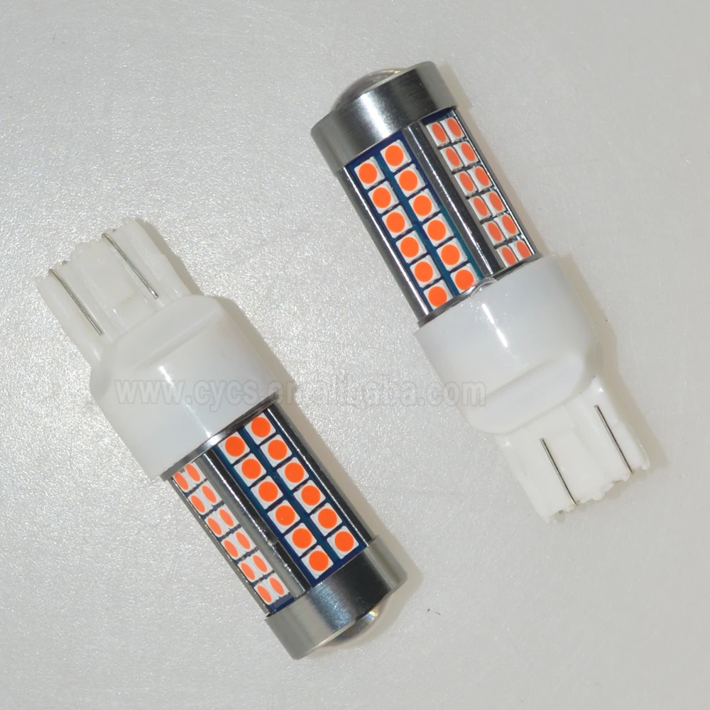 CE супер яркий canbus без ошибок красный 12 в T20 7443 54led 54smd 3030 автомобильный светодиодный стоп-сигнал