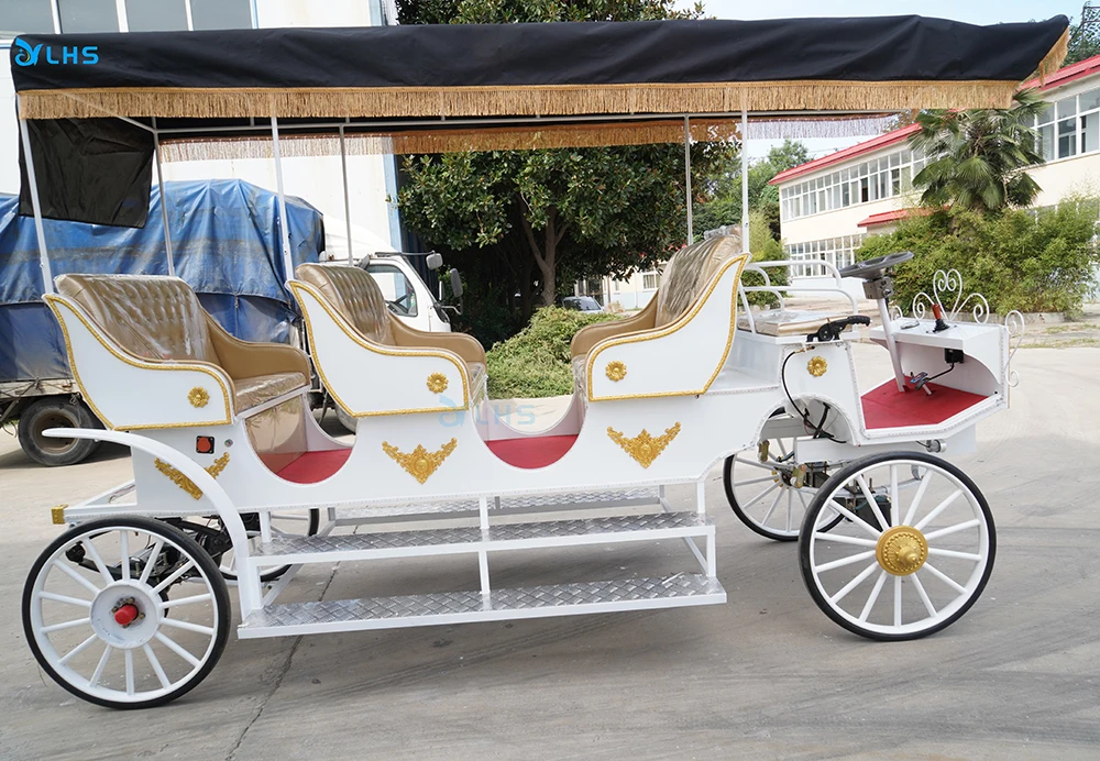 Wedding ancient electric buggy carriage Exhibition tourist horse carriage Marathon Carriage
