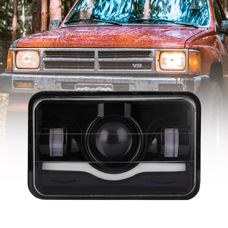 12V 80V Motorcycle Led Headlight Led Car Rectangle Light 4x6 LED Headlight