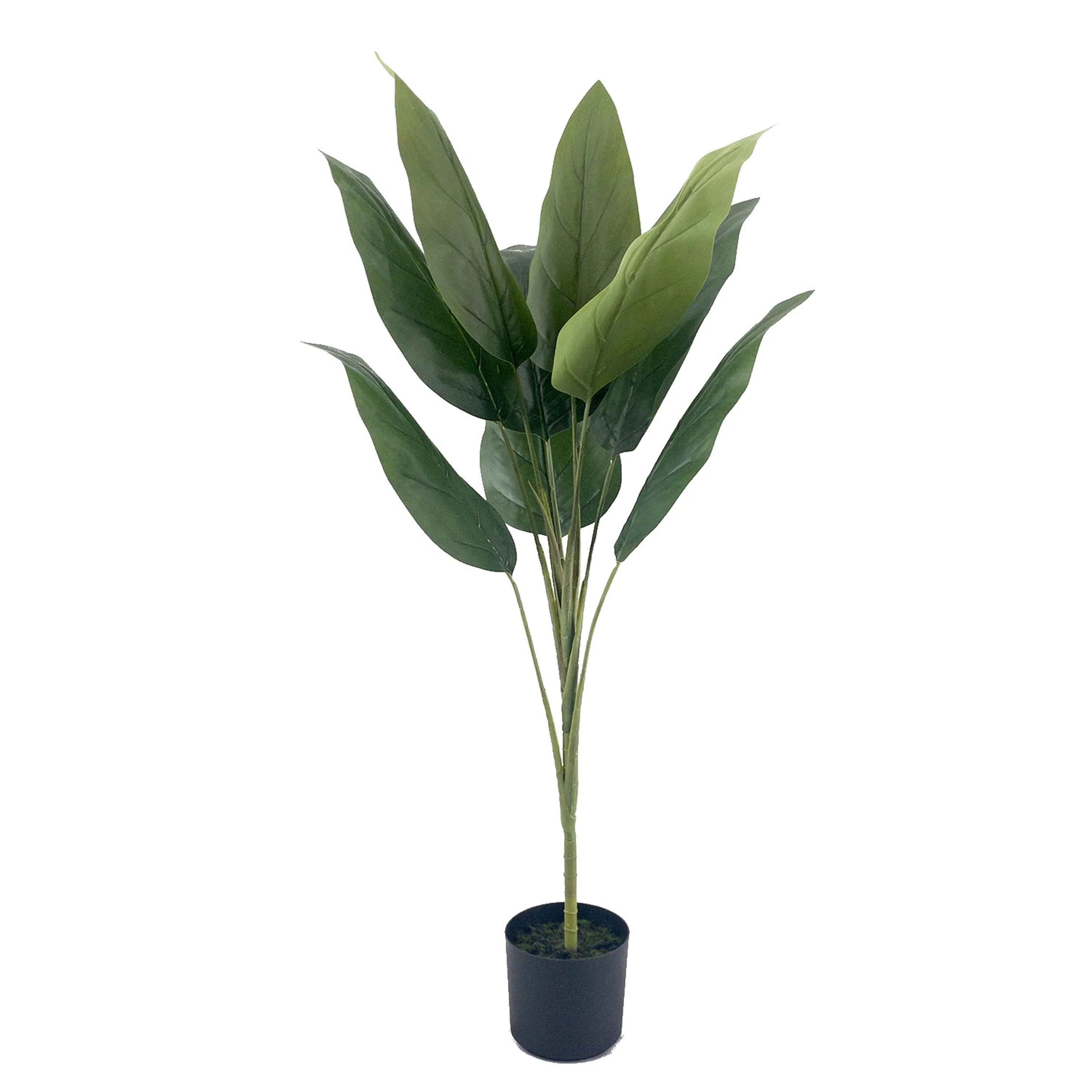 China Supplier Wholesale Cheap Green Artificial Plants Leaves Bonsai With plastic Pot For Home Decoration