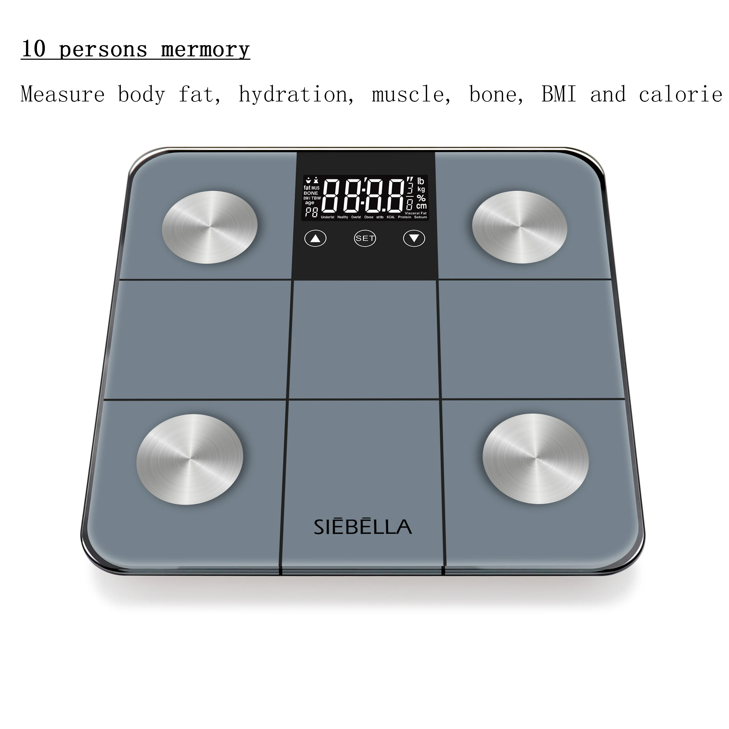 Electronic Personal digital analysis BMI scale mini bathroom Measure body fat water bone Body Fat Scale