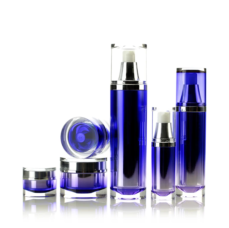 Wholesale Cosmetic plastic bottles and skincare cream jars sets all kinds capacity