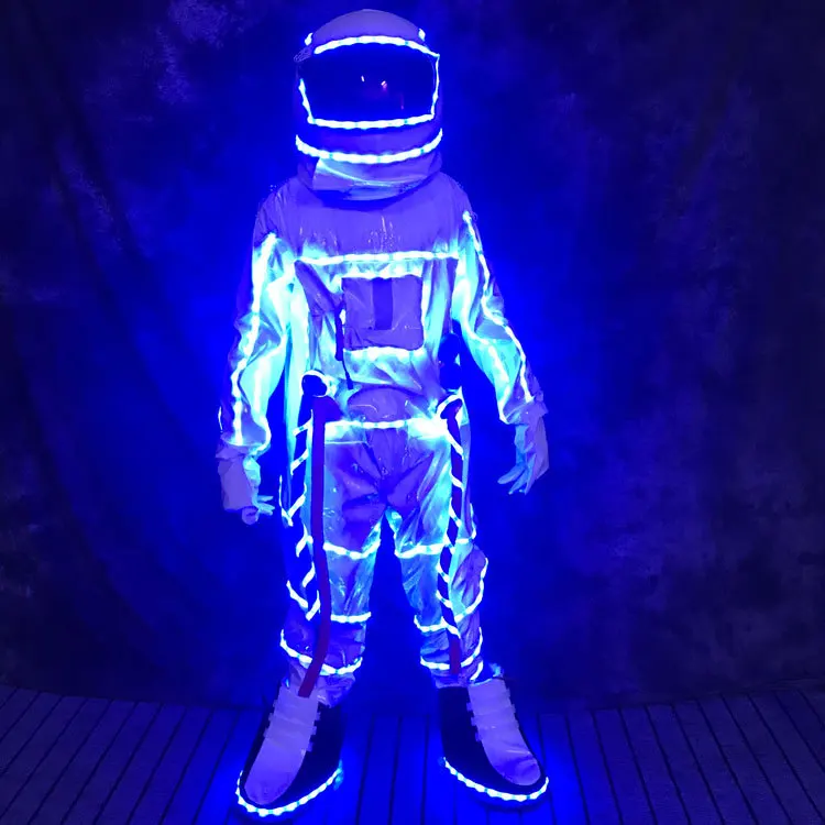 Light Up Rave Creative Stage Glowing Performance Clothing Xmas Party Fancy Dress LED Flashing Lights Party Costume