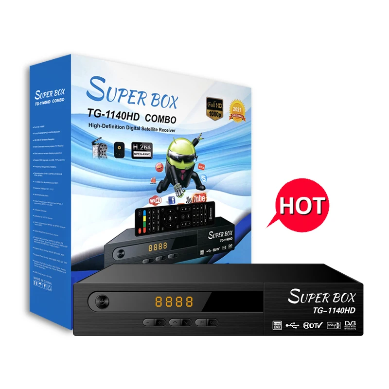  Супер-коробка TG-1140HD спутниковый ТВ приемник полный высокой четкости 1080P DVB-T2/C/S2 комбо Икс декодер tv