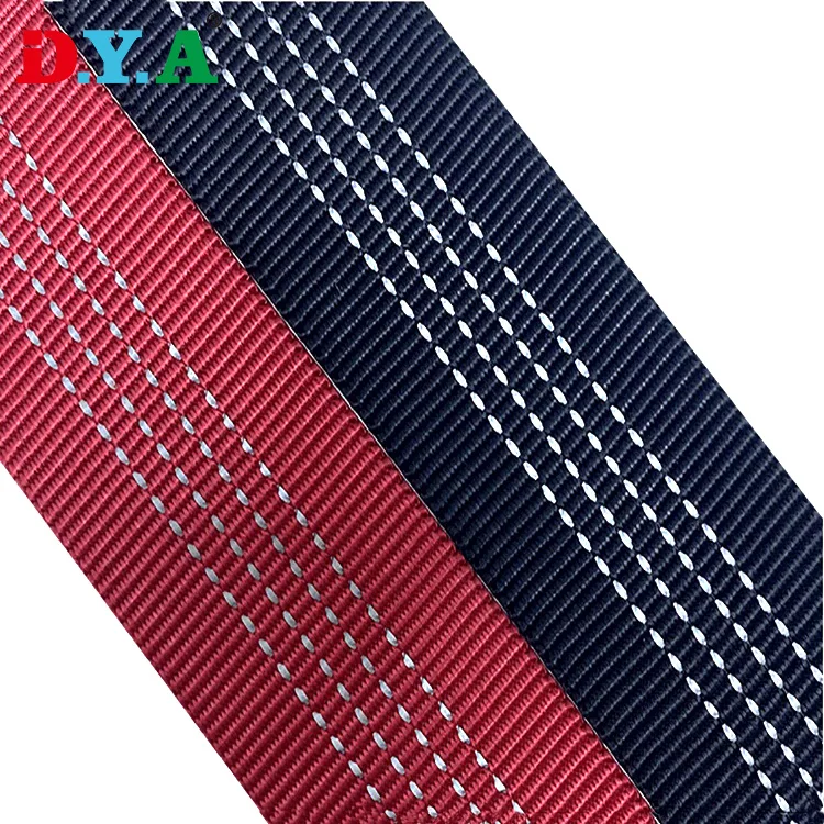 Wholesale 1 inch Reflective Nylon Tubular Hollow Webbing for Making Dog Collar and Leash