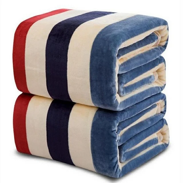 Custom winter snuggle sustainable plaid super soft fine smooth solid printed flannel fleece blanket sofa bedding blanket throws