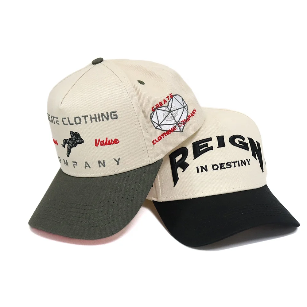 Custom hat Stylish and comfortable 5 panel baseball cap with logo sports cap for men