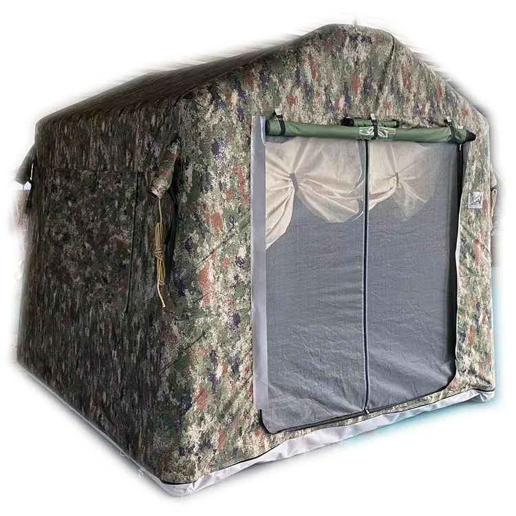 Customized camouflage color 10ft inflatable camping tent for sale