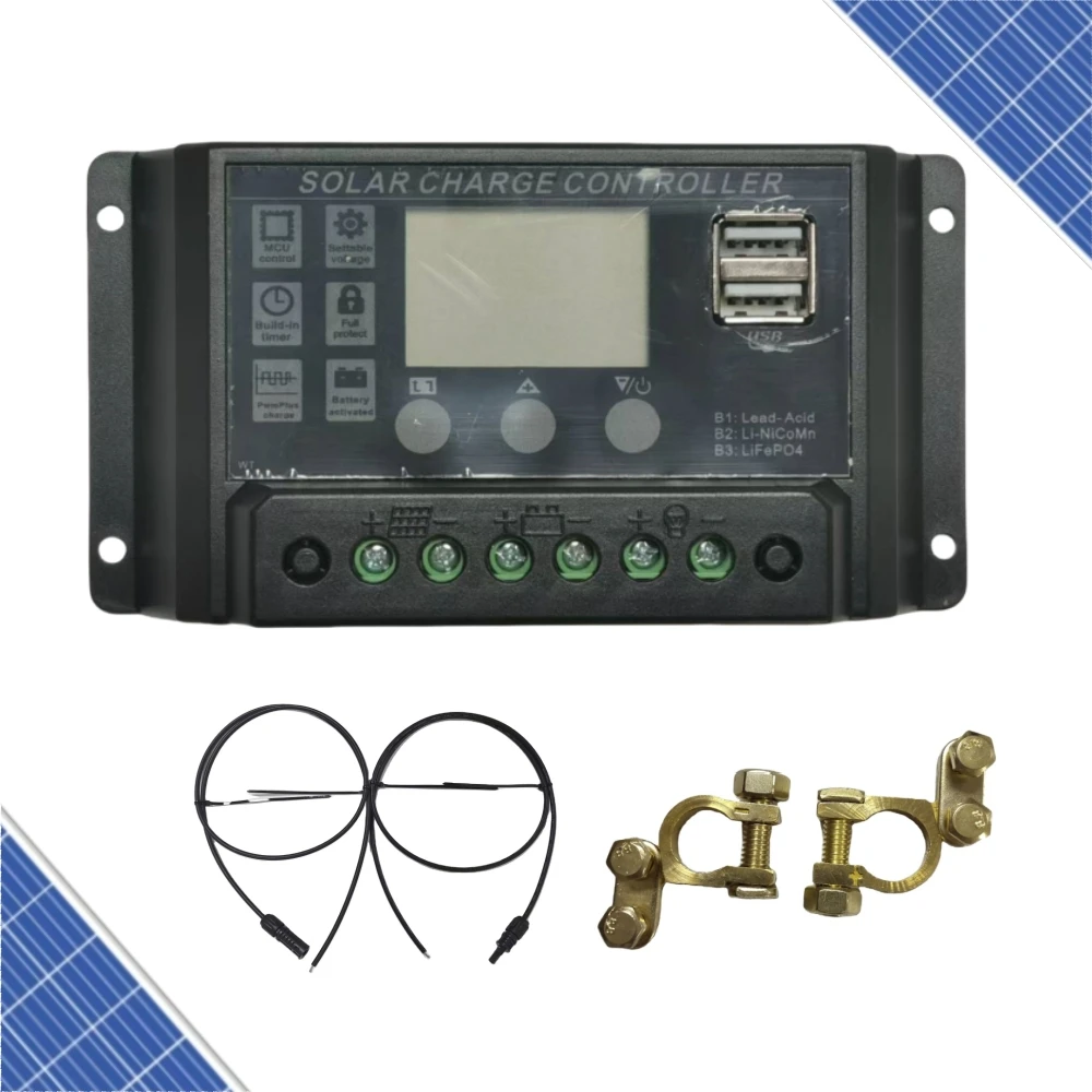 12V/ 24V Charge Controller SolaR Panel Energy Smart MPPT Bluetooth Auto Parameter LCD Display Solar Charge Controllers