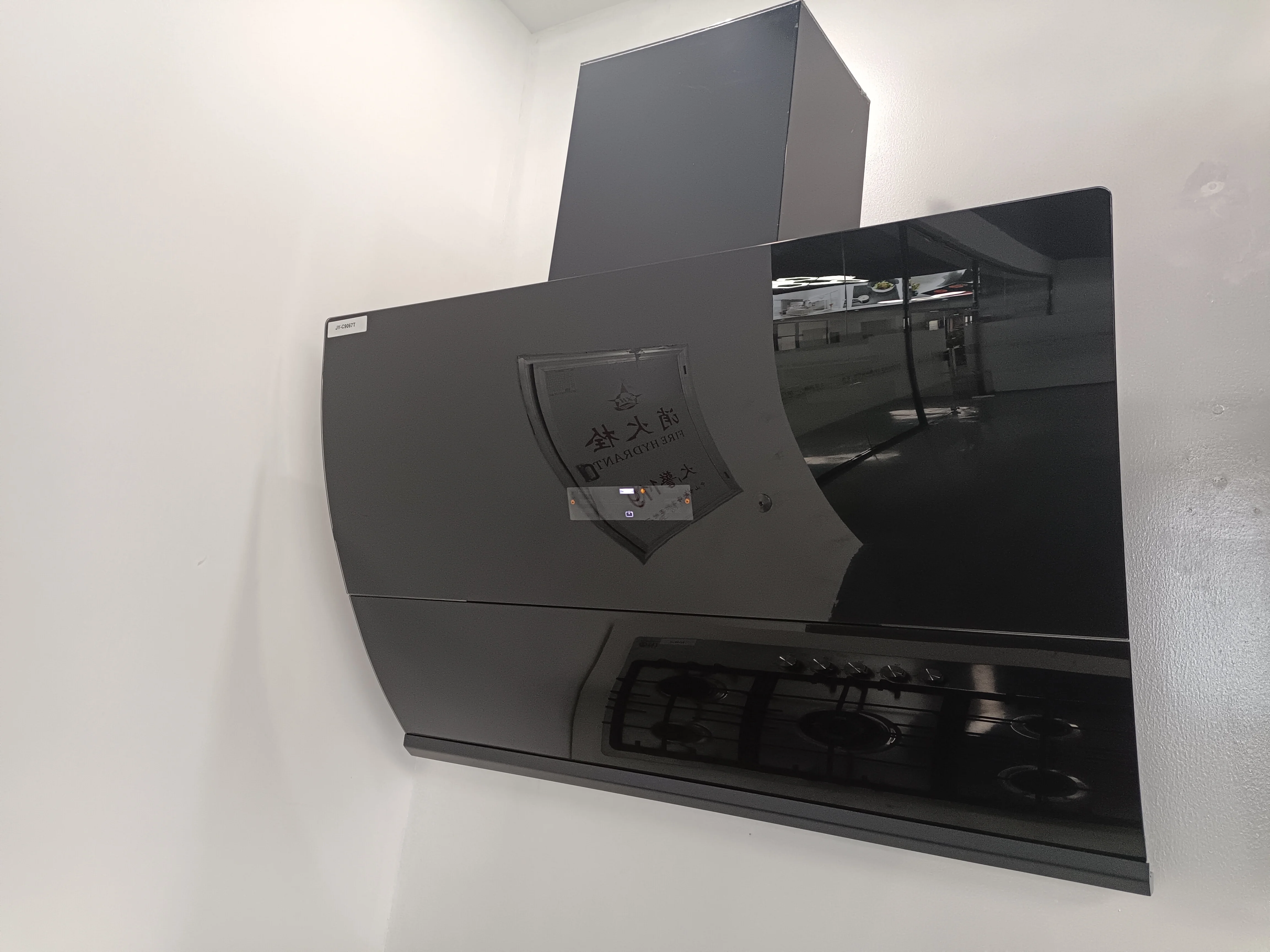 Saving Energy 220v 180w Smart Smoke Extractor Hood Touch Switch Chimney Hood with LED Light 90cm Range Hood