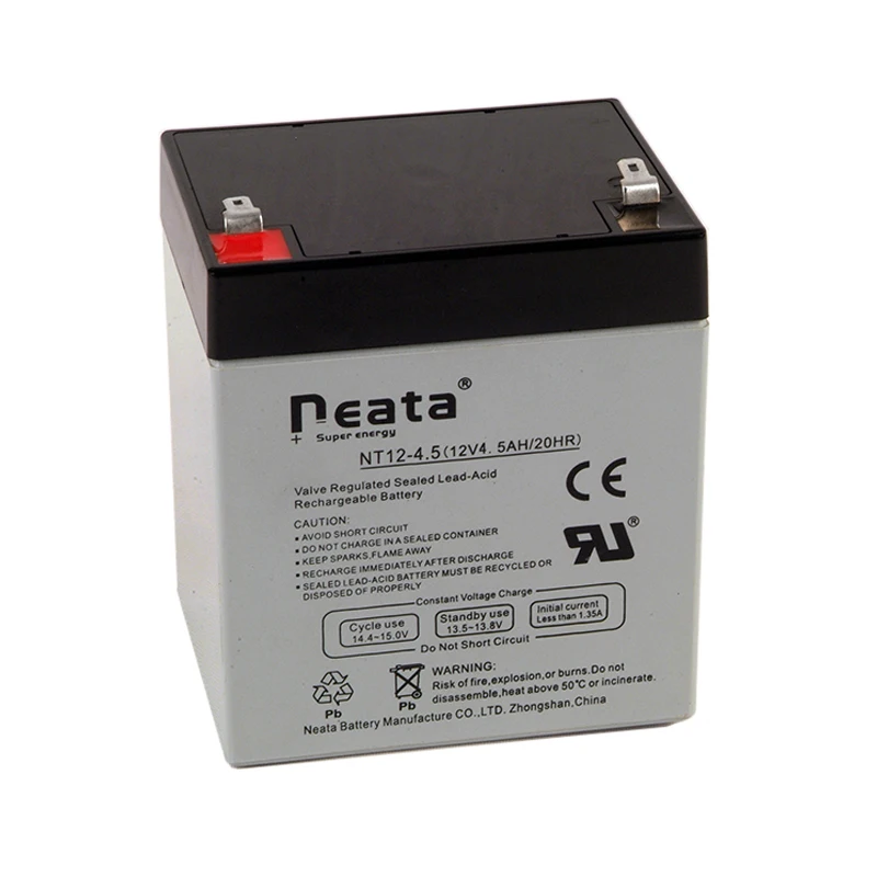 NT12-4.5 Small Rechargeable Battery 12V 4.5Ah Sealed Lead acid Batteries Maintenance Free Electric Power Supply