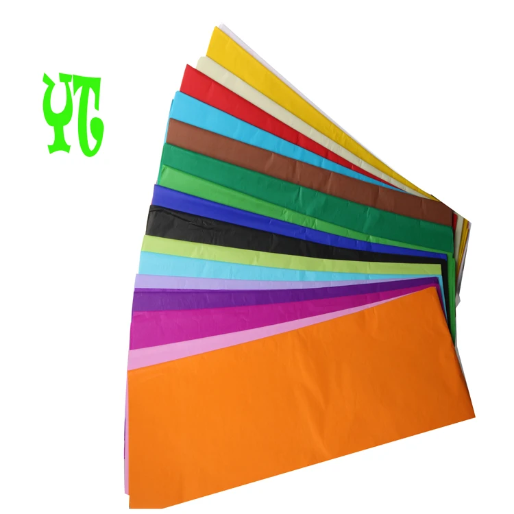 17gsm New Trendy Colorful Package Wrapping Tissue Paper silk paper and crepe paper