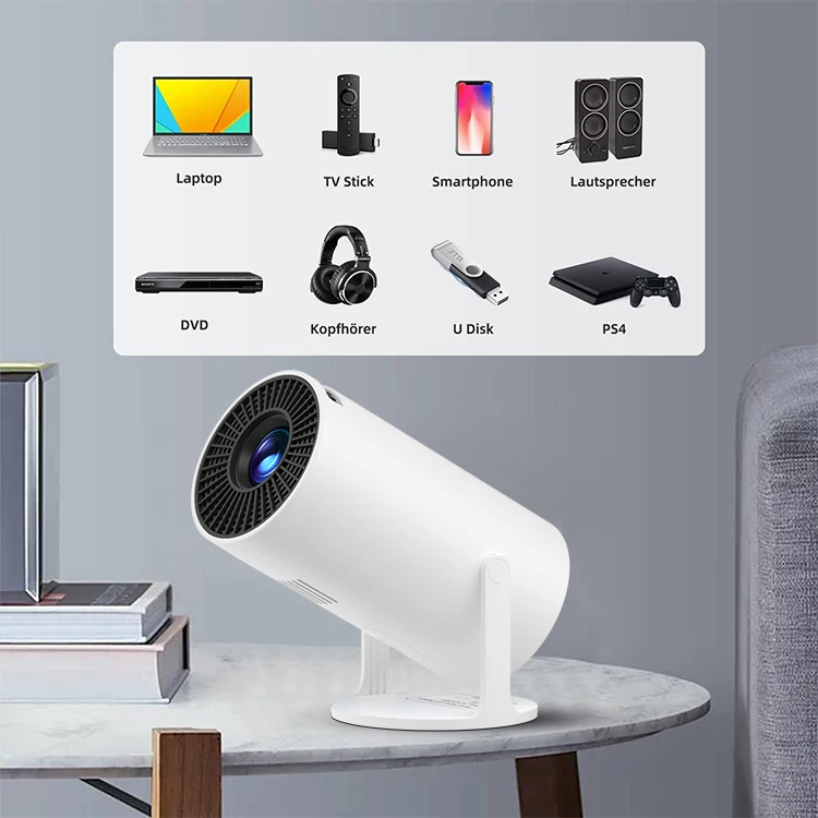 Hy300 pro Smart 4K проектор двойной Wi-Fi BT 5 0 беспроводной экран Проекционный мобильный источник питания портативный для помещений