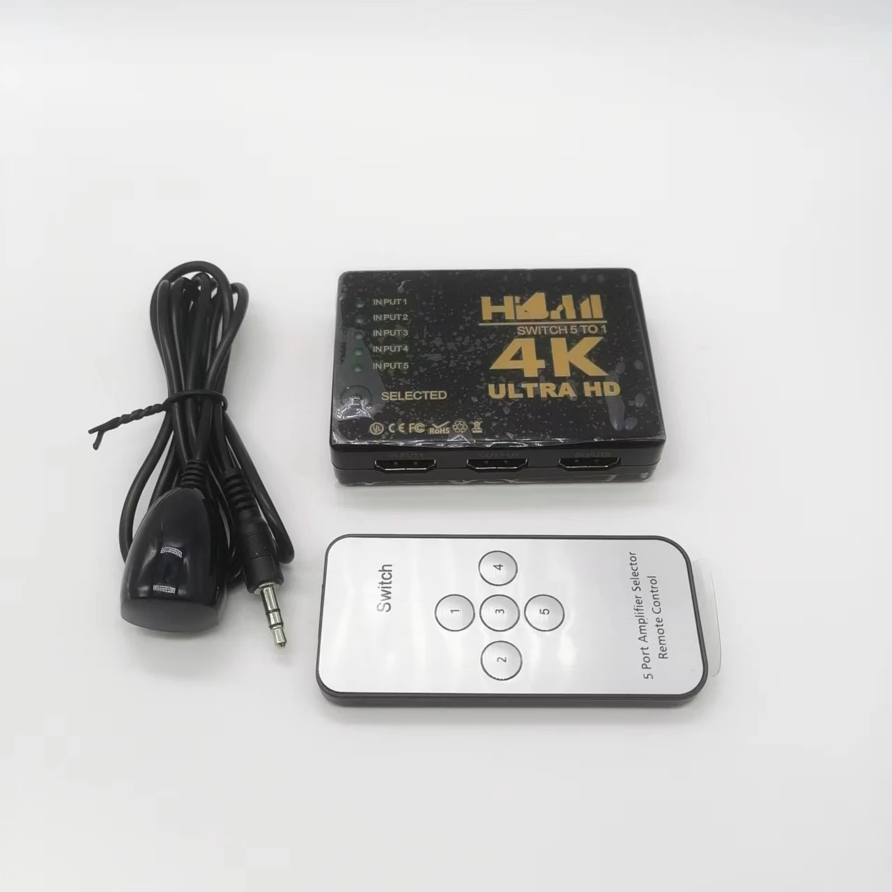 5 Port Amplifier Selector Remote Control HD 1080P Laptop Monitor TV Projector Conversion 4K H DMI Switcher