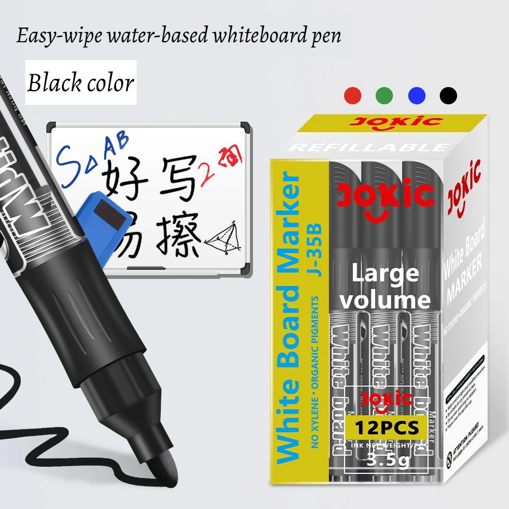 Wholesale refillable design thick whiteboard marker pen big 4mm non toxic dry white board erase markers pens for office
