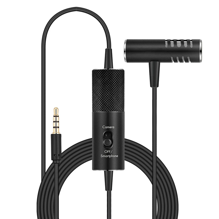 R933S Camera Mic Lavalier Lapel Microphone Wired Microphone Professional Condenser Microphone 3.5mm