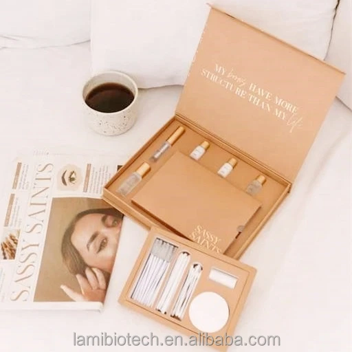 Lami sodium bromate free formula lash lift brow lamination kit free sample customization supplied
