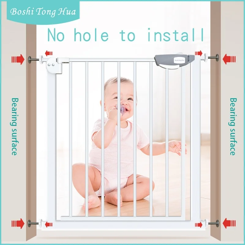 Multifunctional Indoor Retractable Baby Gate Safety Guardrail Fence Kids Protective Railgate Stairs Isolation Secure Plastic