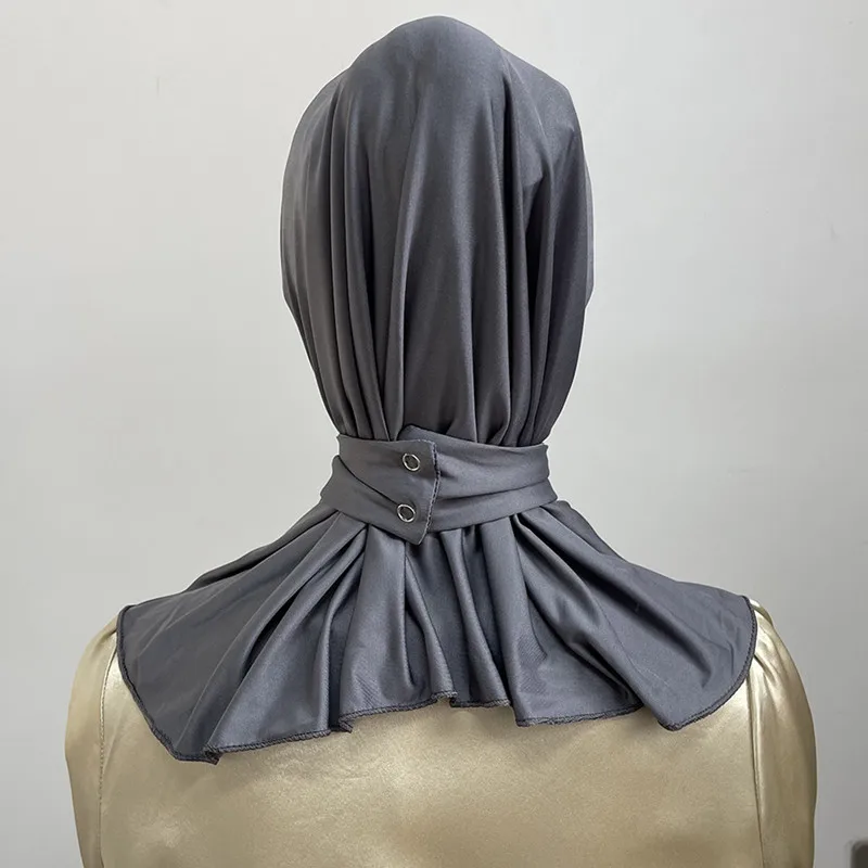 Wholesale 2022 Summer Plain Muslim Hijab Cap Hat Women Instant Scarf Hijab Tie