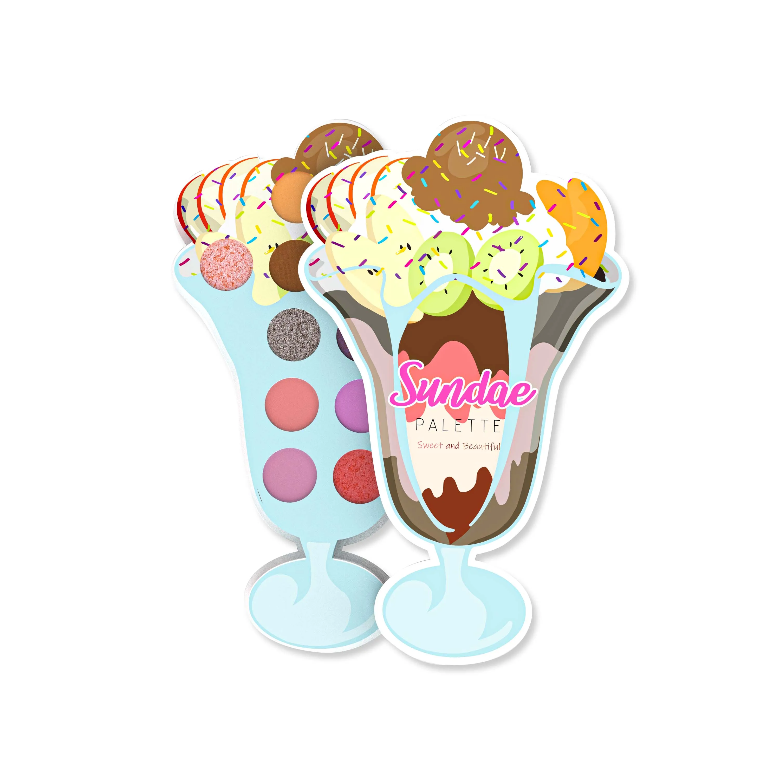 Quality Assurance Custom Shape Makeup Eyeshadow Palette Oem Empty Palette Packaging With Eyeshadow