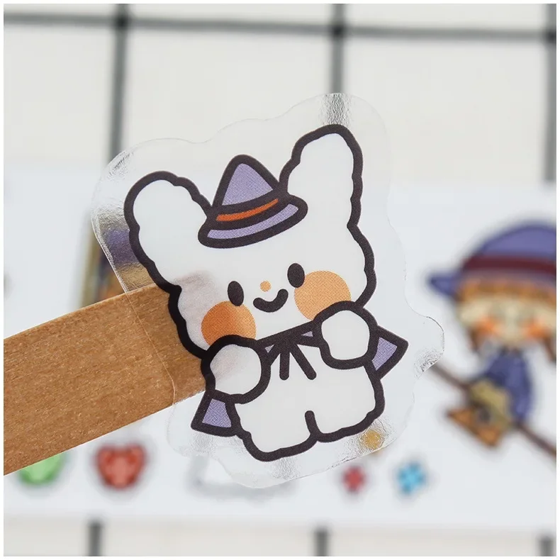 Manufacturer wholesale PVC waterproof transparent self-adhesive sticker label customized color trademark cartoon die cut sticker