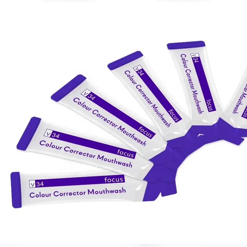 wholesale OEM V34 mouth wash 10ml/bag travel size clean mouth liquid mouthwash portable mouthwash