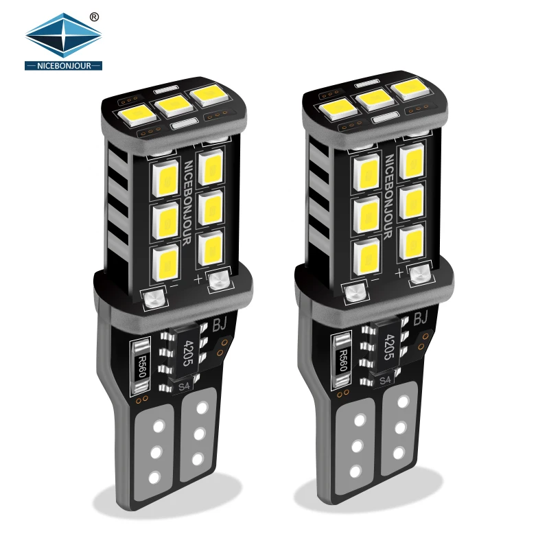 Auto Lighting Systems Led W16W Led Reverse Lights 2835 15SMD Car Bulb 921 912 T15 Brake Light Led Lamp White