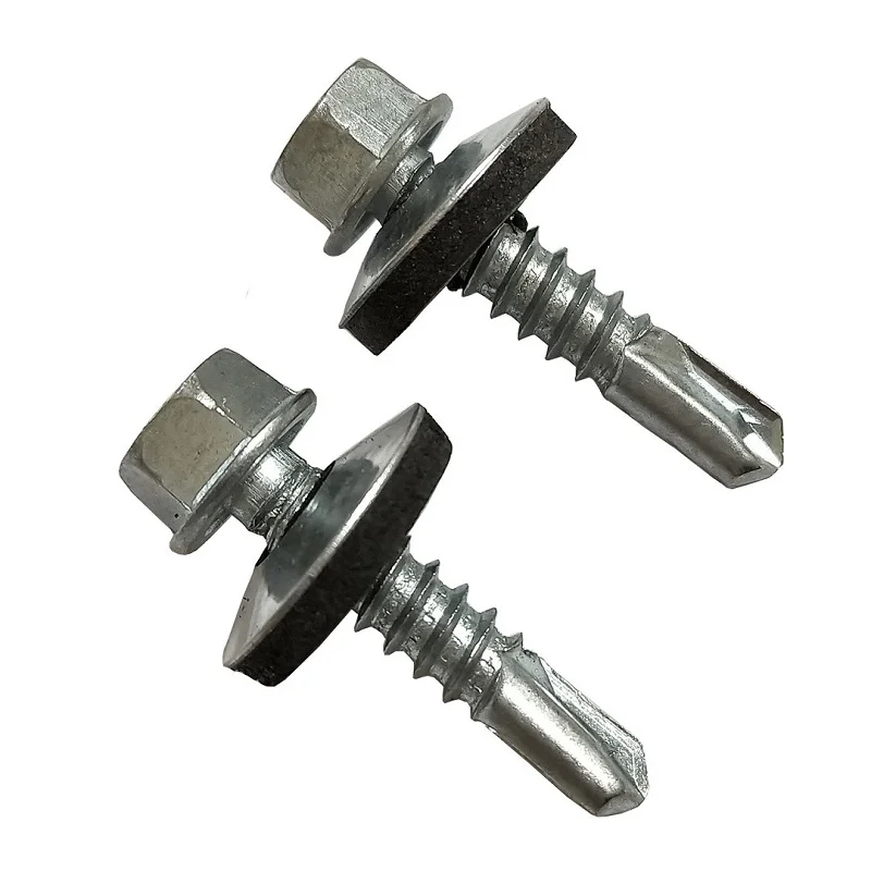 galvanized hex head self drilling roofing screws with rubber washer 5.5*25 4.8*19 4.8*25