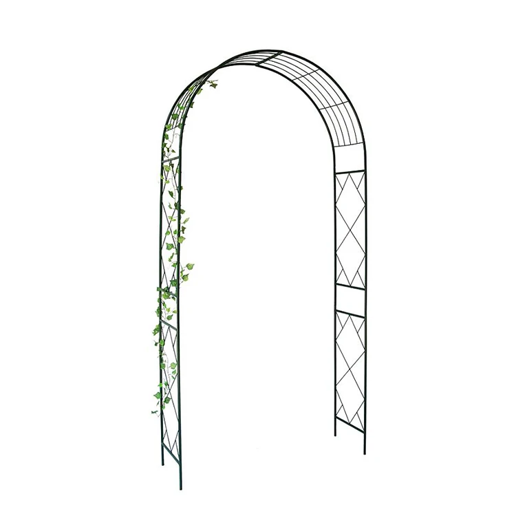 Заводская поставка, водонепроницаемая черная металлическая садовая арка для поддержки подъема растений