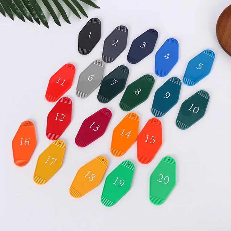 Blank Motel Hotel Keychains UV Printing Plastic Key Chains Glitter Acrylic Motel Keychain Custom Design Motel Keychain Blank