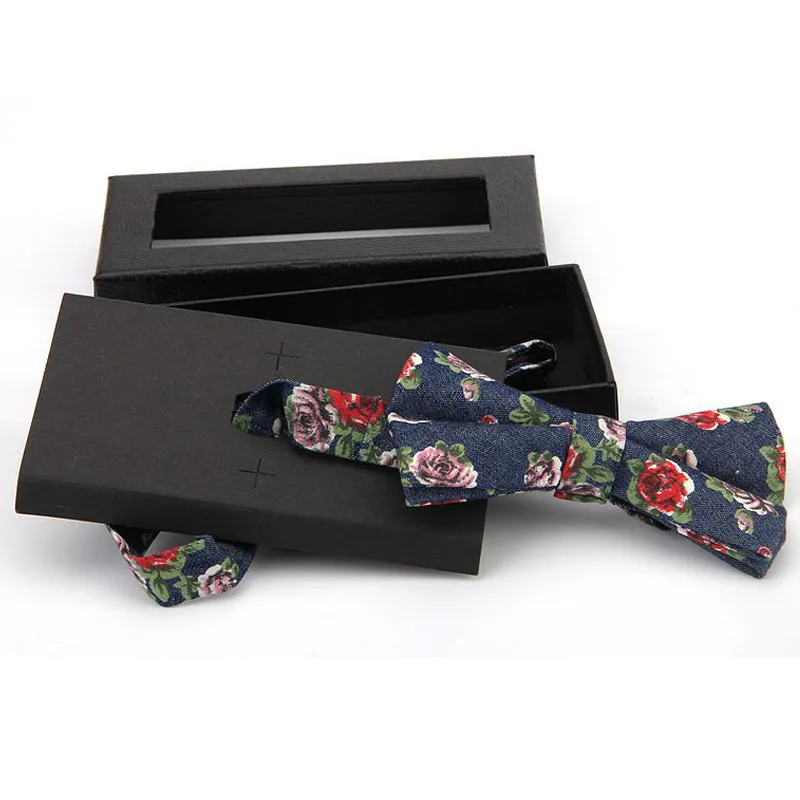 Luxury custom-made rigid paper padded gift packaging boxes for bow tie